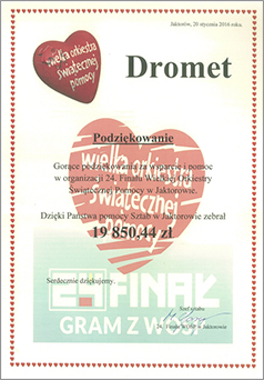 dyplom dla Dromet